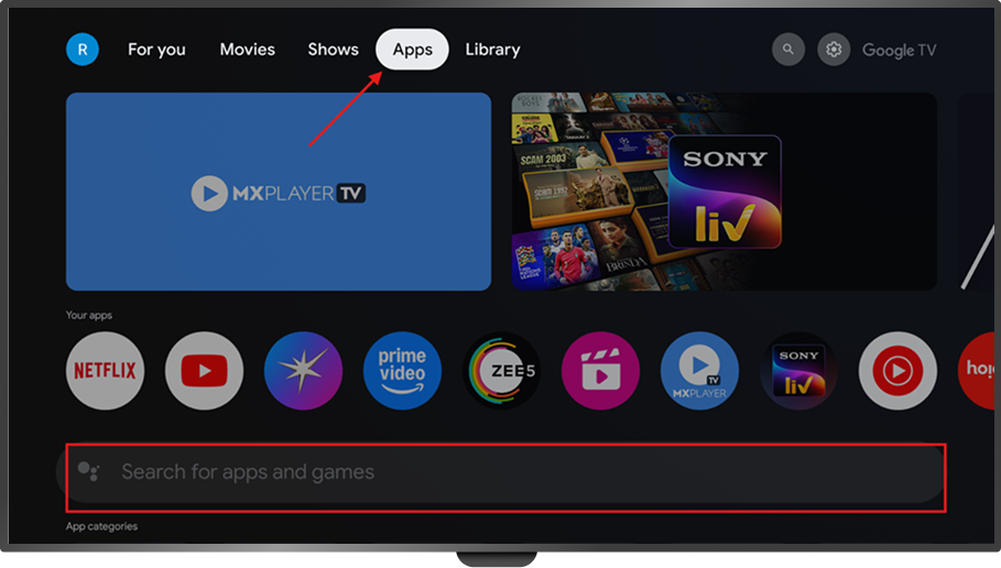 1- Open Google TV Home